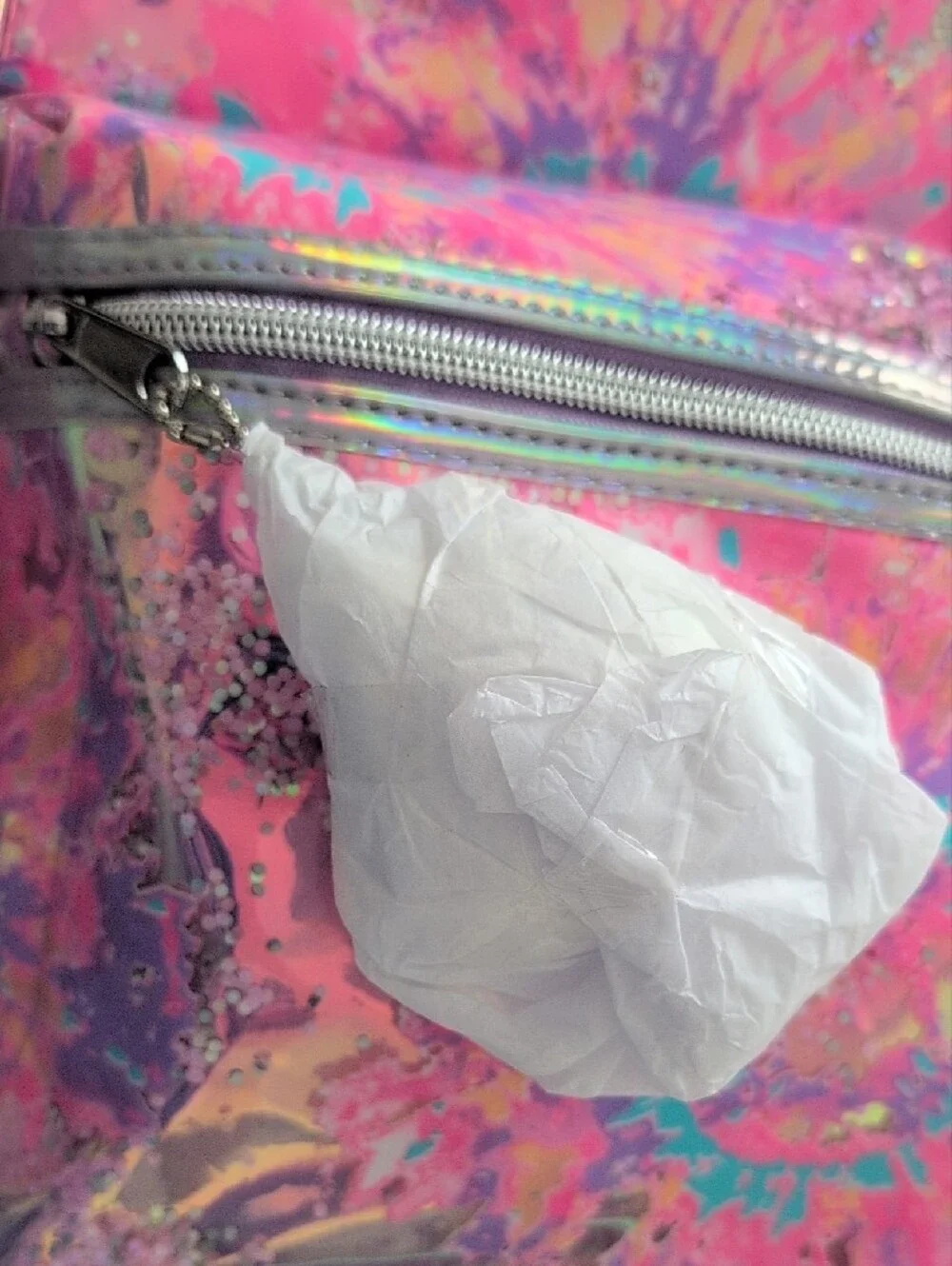 The Children's Place Pink Shimmery Tie-Dye Kids Backpack With Confetti